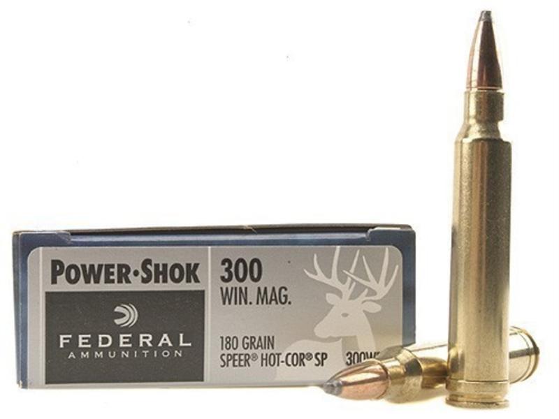 Federal Power-Shok .300 Winchester Magnum 180 Gr. Jacketed Soft Point- Box of 20