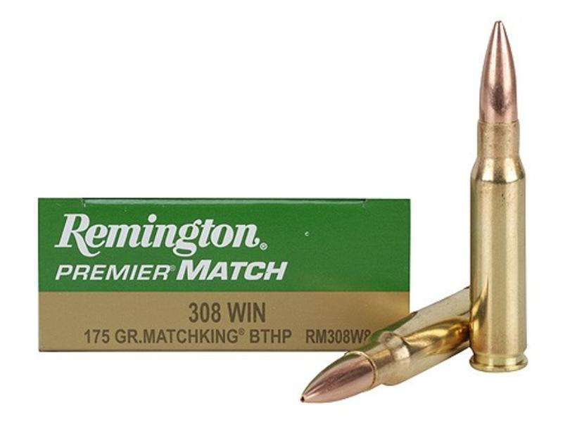 Remington Premier Match .308 Winchester 175 Gr. Sierra MatchKing Hollow Point- Box of 20