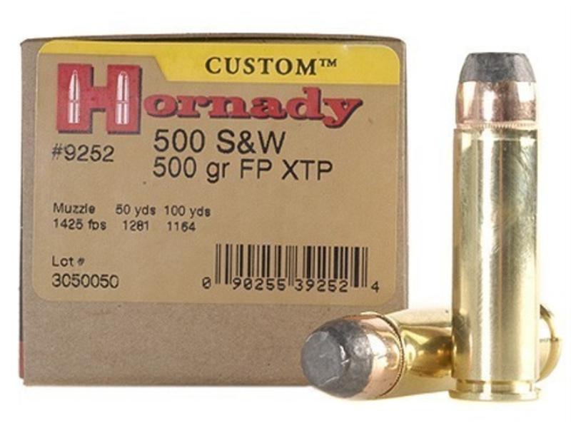 Hornady Custom .500 S&W Magnum 500 Gr. XTP Jacketed Flat Nose- Box of 20