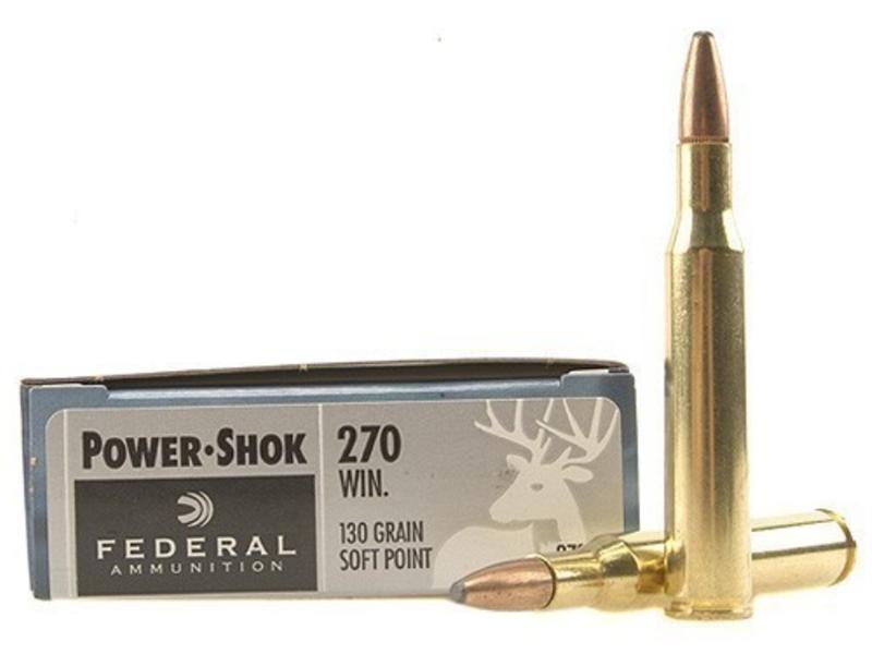 Federal Power-Shok .270 Winchester 130 Gr. Soft Point- Box of 20