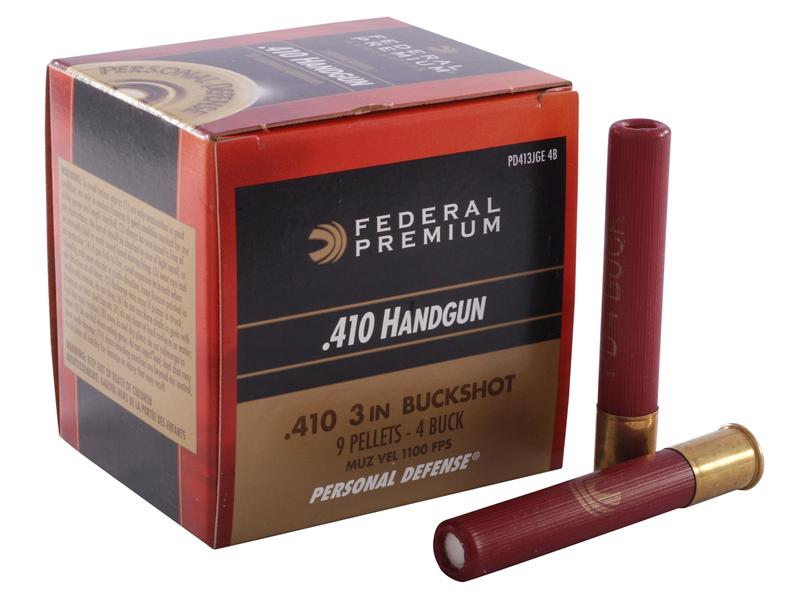 Federal Premium Personal Defense .410 Bore 3" #4 Buckshot 9 Pellets- Box of 20