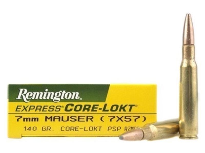 Remington Express 7x57mm Mauser (7mm Mauser) 140 Gr. Core-Lokt Pointed Soft Point- Box of 20