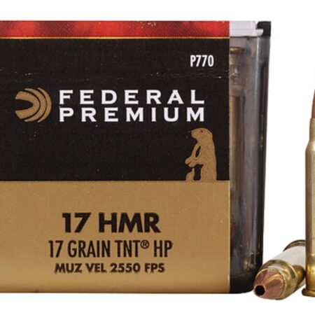 Federal Premium V-Shok .17 Hornady Magnum Rimfire (HMR) 17 Gr. Speer TNT Jacketed Hollow Point- Box of 50