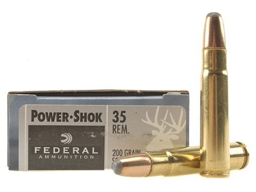Federal Power-Shok .35 Remington 200 Gr. Round Nose Soft Point- Box of 20