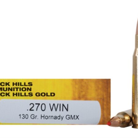 Black Hills Gold .270 Winchester 130 Gr. Hornady GMX- Lead-Free- Box of 20