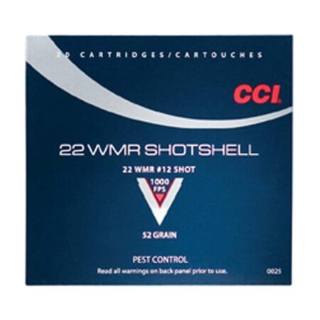 CCI Shotshell .22 Winchester Magnum Rimfire (WMR) 52 Gr. #12 Shot Shotshell- Box of 20