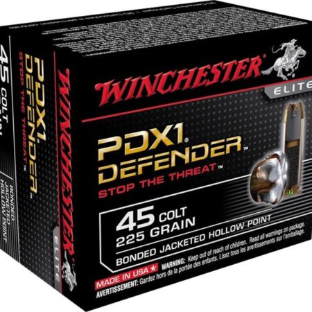 Winchester Supreme Elite Self Defense .45 Long Colt 225 Gr. Bonded PDX1 Jacketed Hollow Point- Box of 20