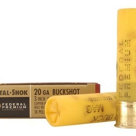 Federal Premium Vital-Shok 20 Gauge 3" Buffered #2 Copper Plated Buckshot 18 Pellets- Box of 5