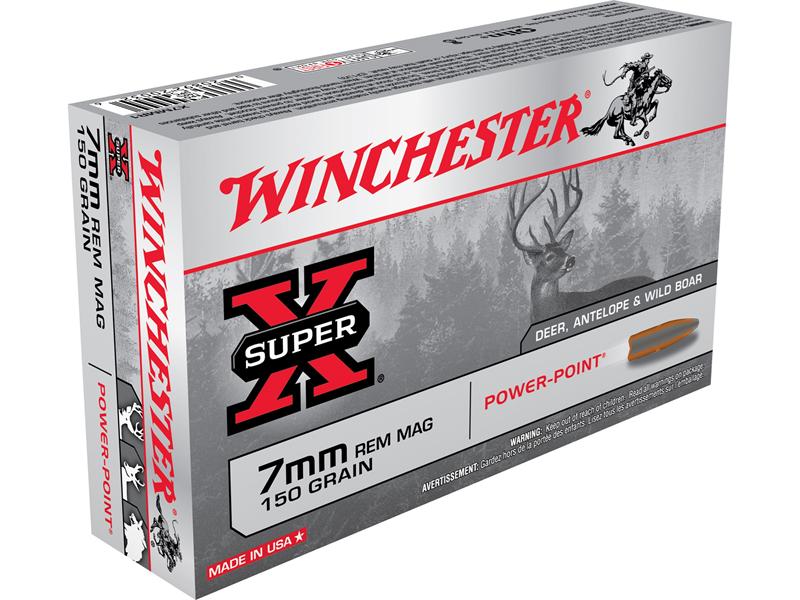 Winchester Super-X 7mm Remington Magnum 150 Gr. Power-Point- Box of 20