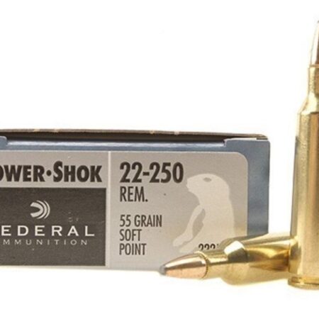 Federal Power-Shok .22-250 Remington 55 Gr. Soft Point- Box of 20