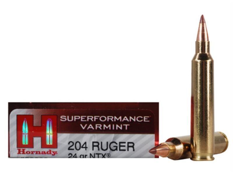 Hornady SUPERFORMANCE Varmint .204 Ruger 24 Gr. NTX- Lead-Free- Box of 20