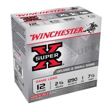 Winchester Super-X Game Load 12 Gauge 2-3/4" 1 oz #7-1/2 Shot- Box of 25