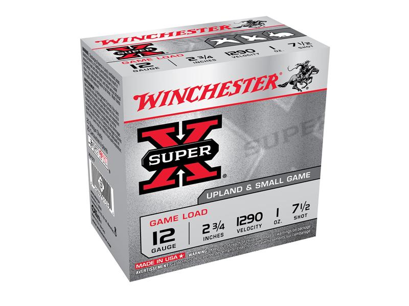 Winchester Super-X Game Load 12 Gauge 2-3/4" 1 oz #7-1/2 Shot- Box of 25