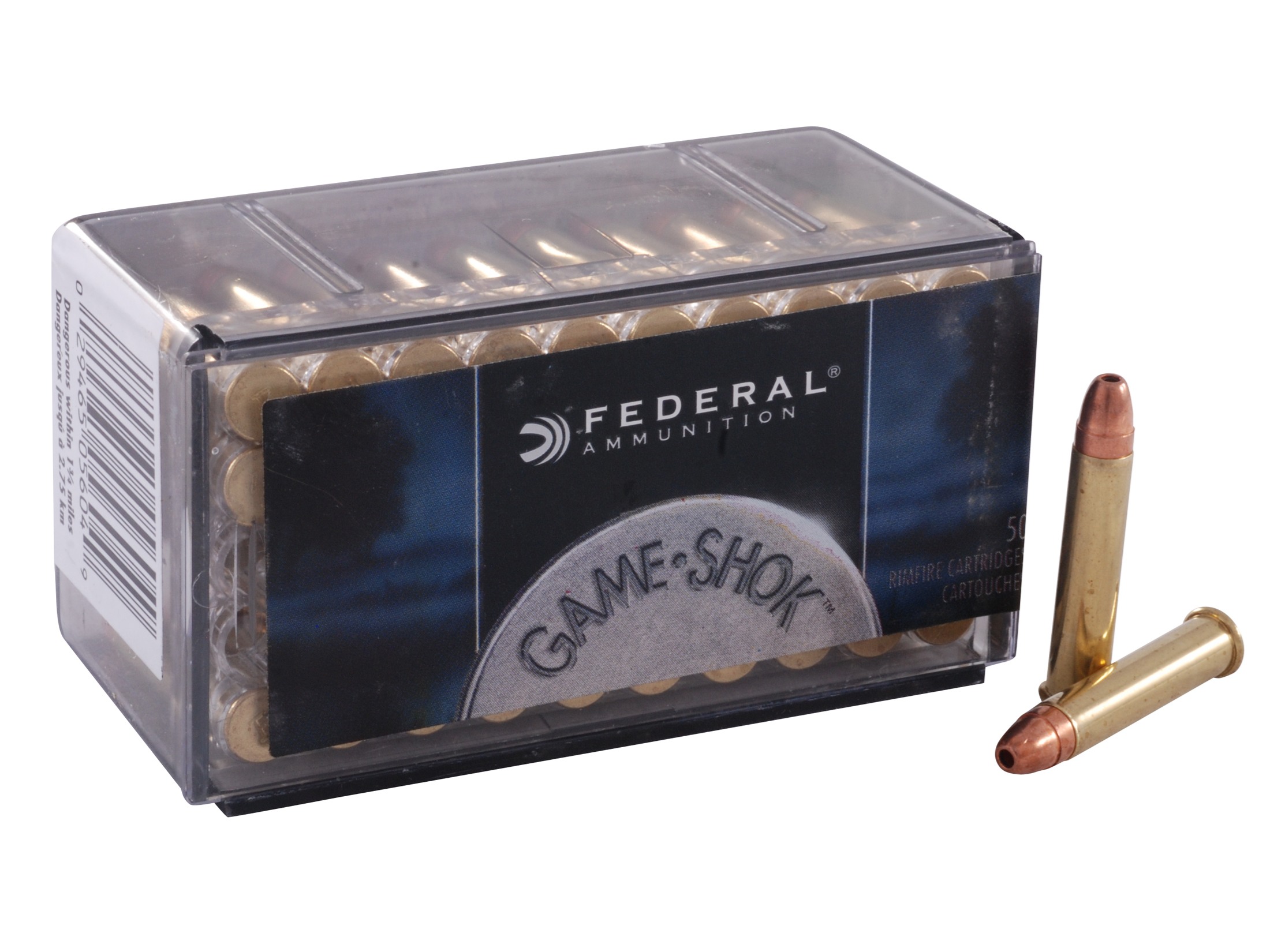 Federal Game-Shok .22 Winchester Magnum Rimfire (WMR) 50 Gr. Jacketed Hollow Point- Box of 50