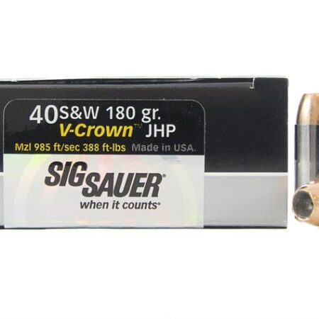 SIG SAUER Elite Performance .40 S&W 180 Gr. V-Crown JHP- Box of 20