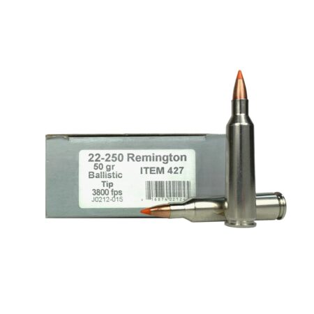 Underwood .22-250 Remington 50 Gr. Ballistic Tip Varmint Boat Tail- Box of 20