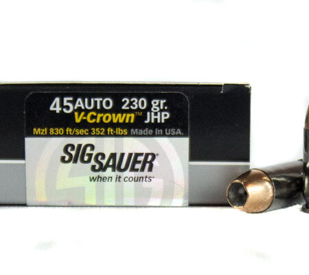 SIG SAUER Elite Performance .45 ACP 230 Gr. V-Crown JHP- Box of 20