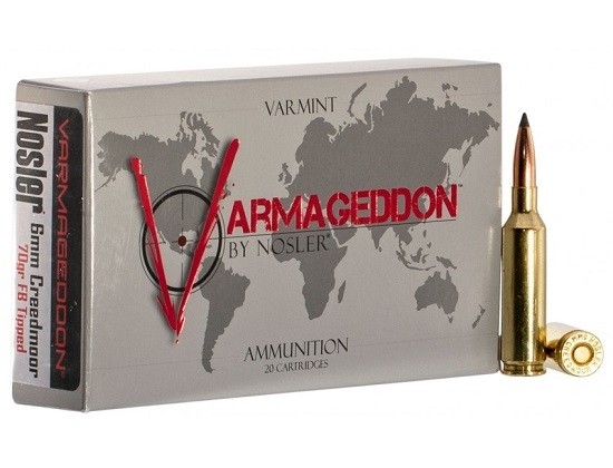 Nosler Varmageddon 6mm Creedmoor 70 Gr. Flat Base Polymer Tip- Box of 20
