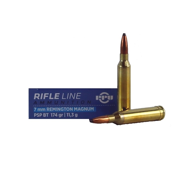 Prvi Partizan 7mm Remington Magnum 174 Gr. Pointed Soft Point Boat Tail- Box of 20