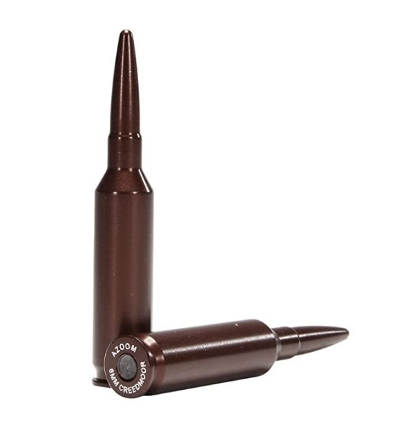 an image of the product A-ZOOM Action Proving Dummy Round, 6mm Creedmoor, Snap Cap, Package of 2- 12305