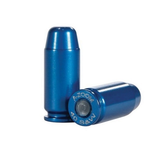 an image of the product A-ZOOM BLUE Action Proving Dummy Round .40 S&W, Snap Cap, Package of 10- 15314