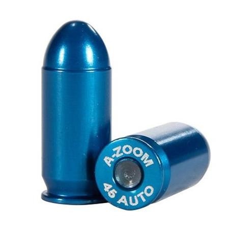 an image of the product A-ZOOM BLUE Action Proving Dummy Round .45 ACP, Snap Cap, Package of 10- 15315