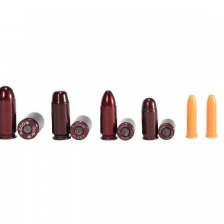 an image of the product A-ZOOM Instructor Action Proving Dummy Rounds, 9mm Luger, .380 ACP, .22 LR, .40 S&W, .45 ACP, Snap Caps, Variety Pack of 11- 16190