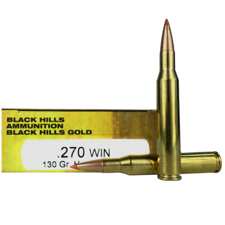 an image of the product Black Hills Gold .270 Winchester 130 Gr. Hornady SST- Box of 20