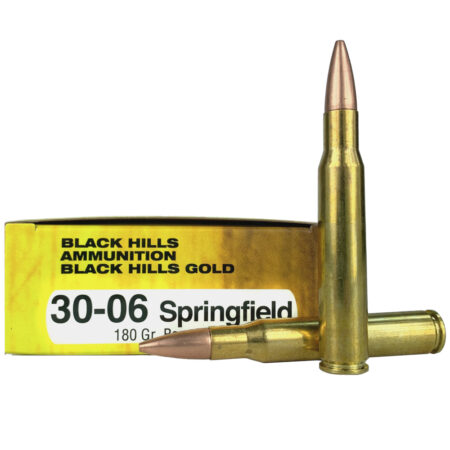 an image of the product Black Hills Gold .30-06 Springfield 180 Gr. Barnes TSX Hollow Point Flat Base- Lead-Free- Box of 20
