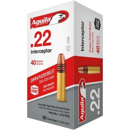Aguila Interceptor .22 Long Rifle 40 Gr. PRN Lead- Box of 50