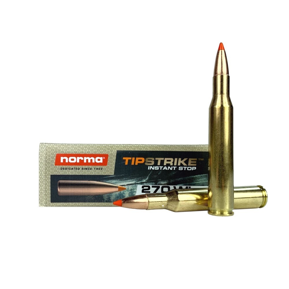 Norma TipStrike .270 Winchester 140 Gr. Polymer Tip Flat Base- Box of 20