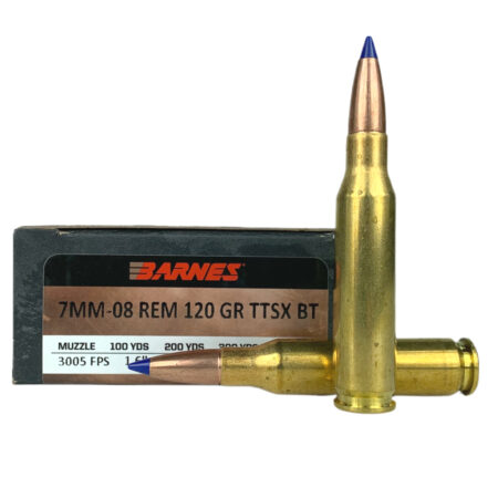 Barnes VOR-TX 7mm-08 Remington 120 Gr. Tipped TSX Bullet Boat Tail- Lead-Free- Box of 20
