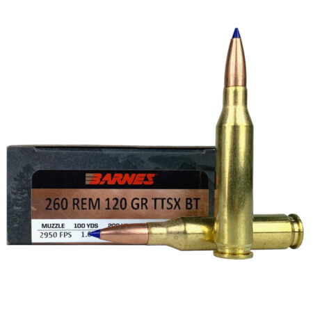 Barnes VOR-TX .260 Remington 120 Gr. Tipped TSX Bullet Boat Tail Lead-Free- Box of 20