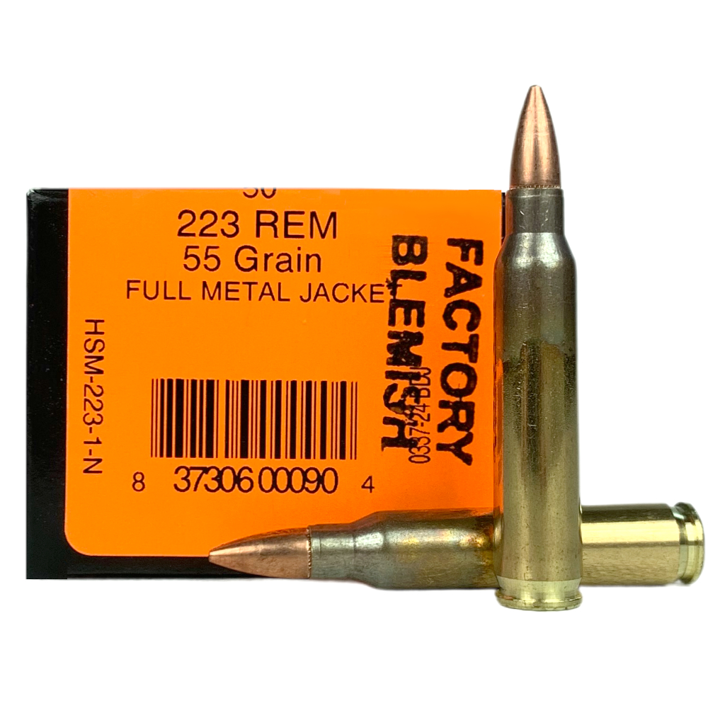 HSM Factory Blemish .223 Remington 55 Gr. Full Metal Jacket- Box of 50