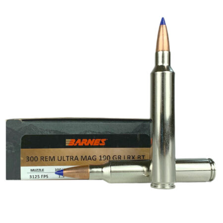 Barnes VOR-TX Long Range .300 Remington Ultra Magnum 190 Gr. Barnes LRX Boat Tail- Lead-Free- Box of 20