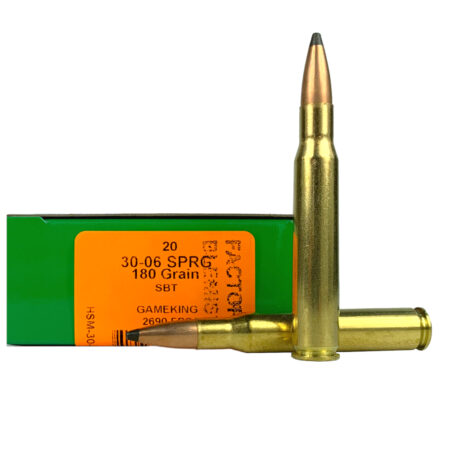 HSM Factory Blemish 30-06 Spingfield 180 Gr. Sierra GameKing Soft Point Boat Tail- Box of 20