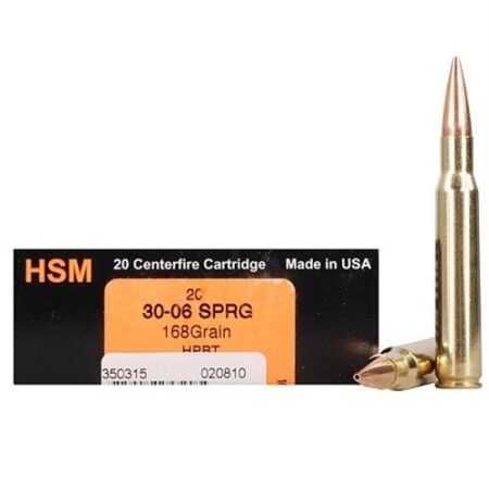 HSM Factory Blemish Trophy Gold .30-06 Springfield 168 Gr. Berger Hunting VLD Hollow Point Boat Tail- Box of 20