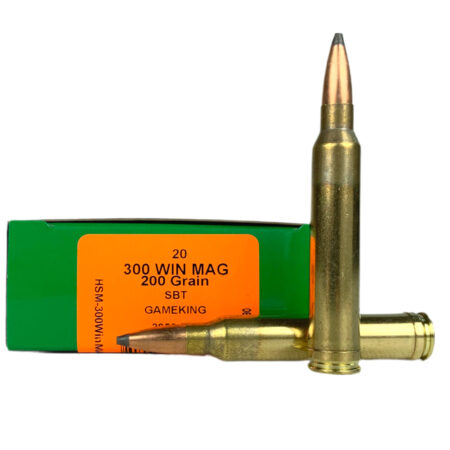HSM .300 Winchester Magnum 200 Gr. Sierra GameKing Soft Point Boat Tail- Box of 20