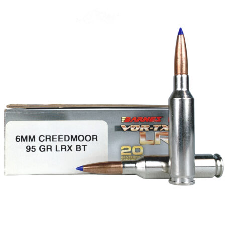 Barnes VOR-TX Long Range 6mm Creedmoor 95 Gr. Barnes LRX Boat Tail- Lead-Free- Box of 20