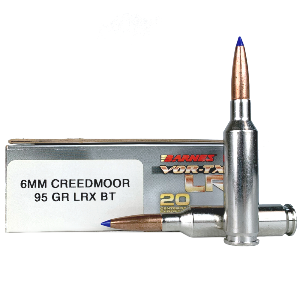 Barnes VOR-TX Long Range 6mm Creedmoor 95 Gr. Barnes LRX Boat Tail- Lead-Free- Box of 20