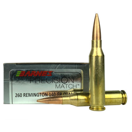 Barnes Precision Match .260 Remington 140 Gr. Open Tip Match (OTM)- Box of 20