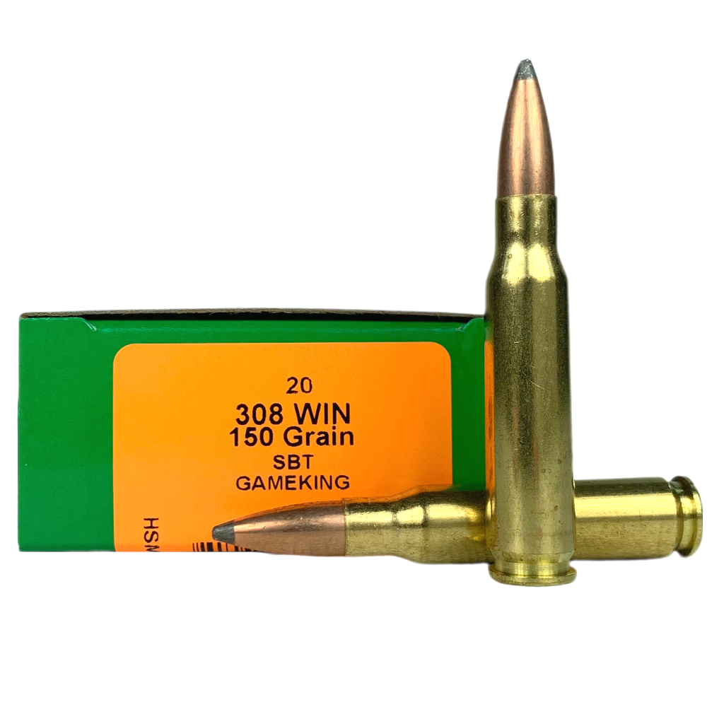 HSM .308 Winchester 150 Gr. Sierra GameKing Soft Point Boat Tail- Box of 20
