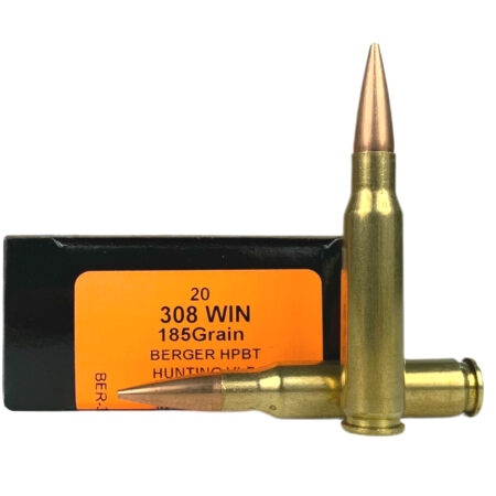 HSM .308 Winchester 185 Gr. Berger HPBT Hunting VLD- Box of 20