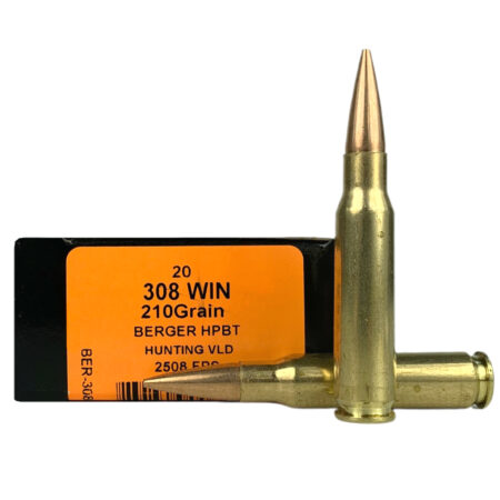 HSM Trophy Gold .308 Winchester 210 Gr. Berger HPBT Hunting VLD- Box of 20