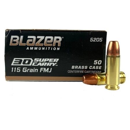 CCI Blazer Brass .30 Super Carry 115 Gr. Full Metal Jacket- Box of 50