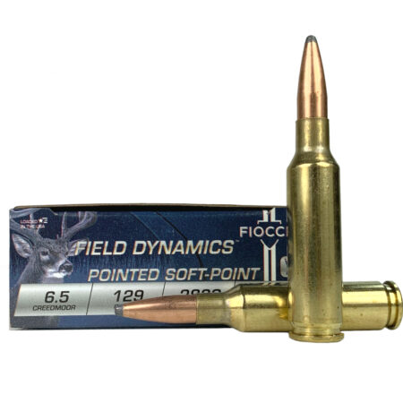 Fiocchi Field Dynamics 6.5 Creedmoor 129 Gr. Pointed Soft Point- Box of 20- 65CMB