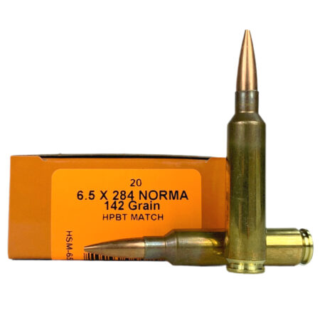 HSM 6.5x284 142 Gr. HPBT Match- Box of 20
