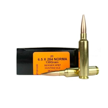 HSM Trophy Gold 6.5x284 Norma 130 Gr. Berger Hollow Point Boat Tail Hunting VLD- Box of 20