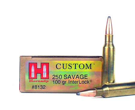 Hornady Custom .250 Savage 100 Gr. InterLock Spire Point- Box of 20
