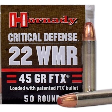 Hornady Critical Defense .22 Winchester Magnum Rimfire (WMR) 45 Gr. FTX- Box of 50